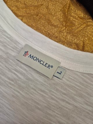 T-shirt Moncler bianca cotone