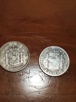 Moneda Alfonso XII 1879 y 1882