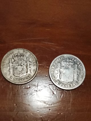 Moneda Alfonso XII 1879 y 1882