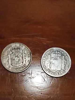 Moneda Alfonso XII 1879 y 1882