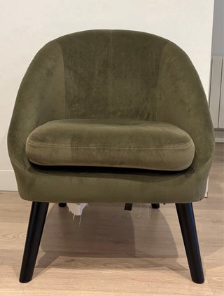 Sillón verde de terciopelo Maisons du Monde