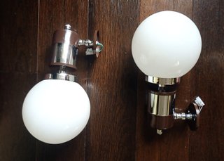 Coppia di Applique Space Age Cromate Spagna Anni '70