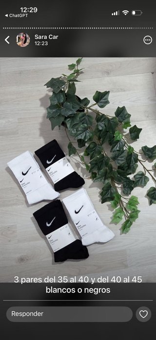 Pack 3 pares calcetines Nike (35-40 y 40-45)