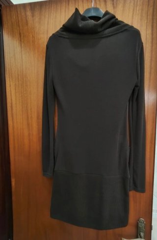 Abito elegante marrone donna taglia unica