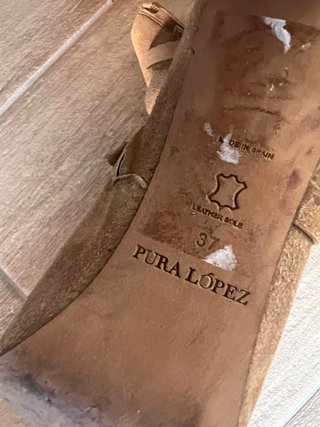 Botines Piel Pura López Beige Tacon