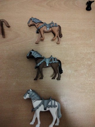 Caballos Playmobil Medievales con Armadura