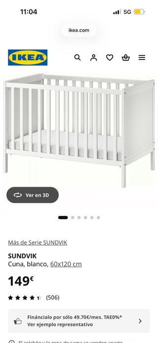 Cuna de bebé completa URGE VENTA POR MUDANZA