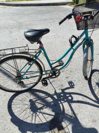 Bicicleta TOPBIKE azul con cesta