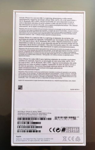 Caja iPhone 12 Blanco 128 GB