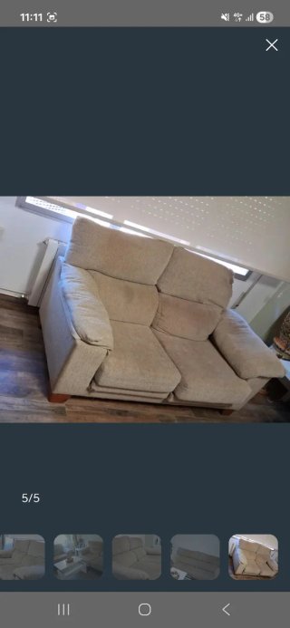 DOS SOFAS  modular beige de tela
