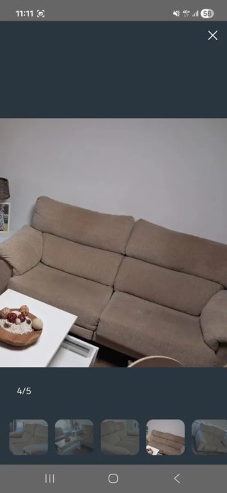 DOS SOFAS  modular beige de tela