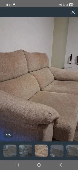 DOS SOFAS  modular beige de tela
