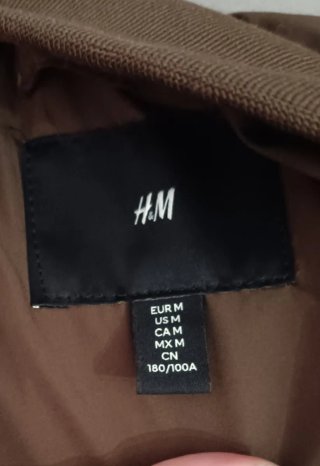 Bomber H&M Marrone Taglia M – Unisex/Oversize