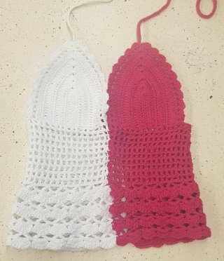 Top Crochet Blanco Hecho a Mano