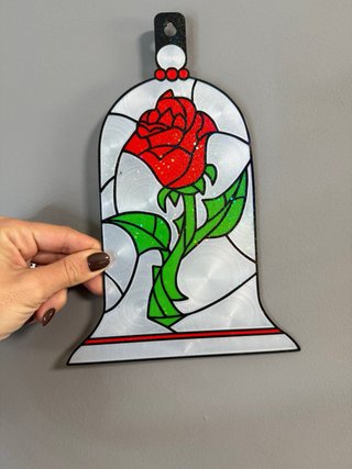 Decoración 3D Rosa Bella y Bestia