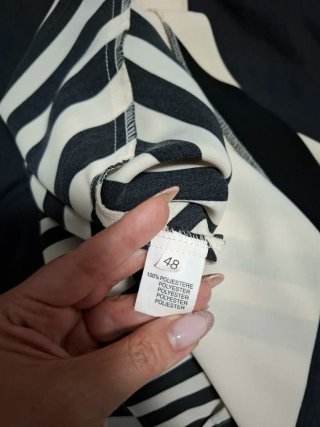 Vestito Madrilena righe beige/nero taglia L
