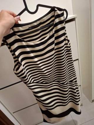 Vestito Madrilena righe beige/nero taglia L