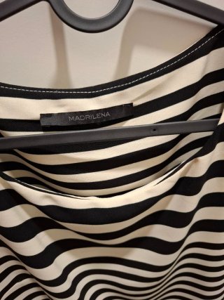 Vestito Madrilena righe beige/nero taglia L
