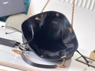 Bolso Tote Piel Cordero Saint Laurent Negro