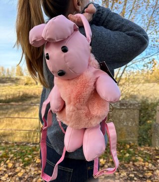 Mochila Conejito Kawaii Pelito Suave