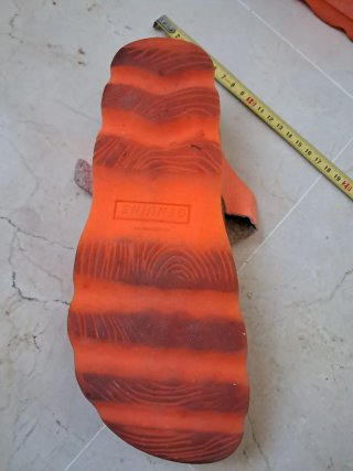 Sandalias Dedo Mujer Naranja/Marrón