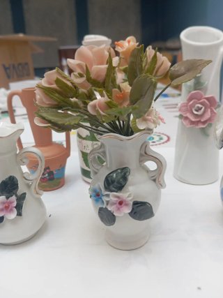 6 Jarrones Cerámica Decorativos