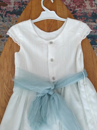 Vestido de ceremonia blanco talla 10 mas torera