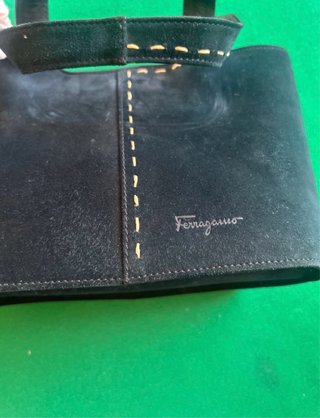 Borsa Salvatore Ferragamo Nera Pelle Scamosciata