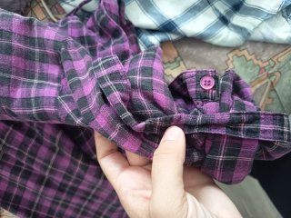 Camisa cuadros morada y negra Derek Hearth
