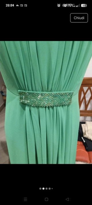 Abito cerimonia verde taglia 44