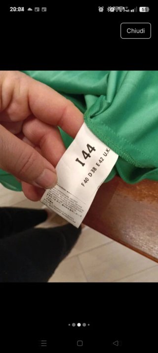 Abito cerimonia verde taglia 44
