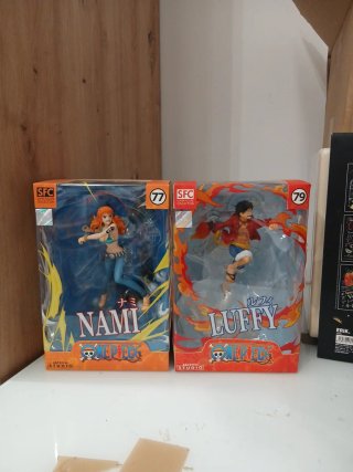 Lote Figuras Nami y Luffy One Piece SFC