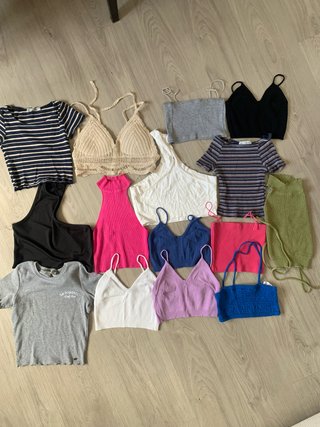 Lote 15 Tops Pull&Bear, Shein, Zara, Stradivarius
