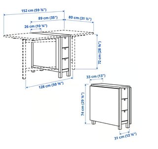 Mesa Abatible Abedul Norden