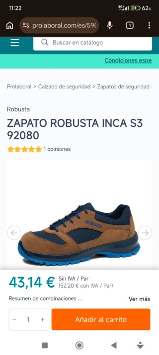 Zapatos de seguridad Robusta T37