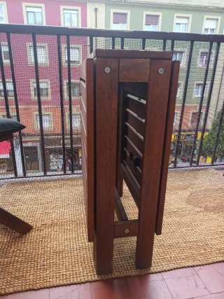 Mesa plegable exterior madera IKEA