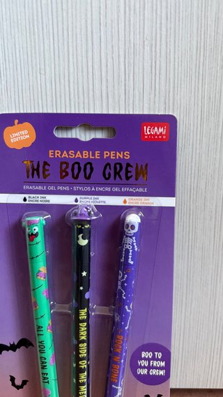 Set 3 Penne Gel Cancellabili Legami Halloween