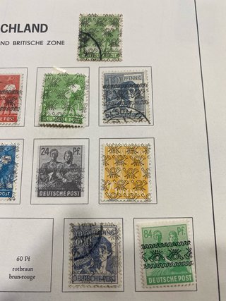 21 Sellos Alemania Bizona 1948