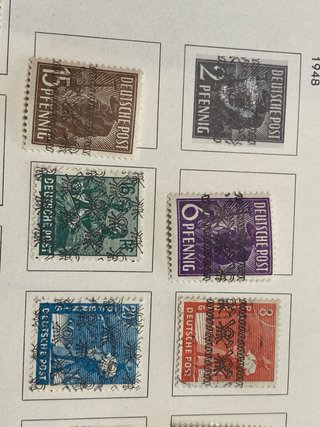 21 Sellos Alemania Bizona 1948
