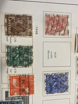 21 Sellos Alemania Bizona 1948