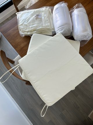 Sei cuscini per sedie da esterno 45x45 cm