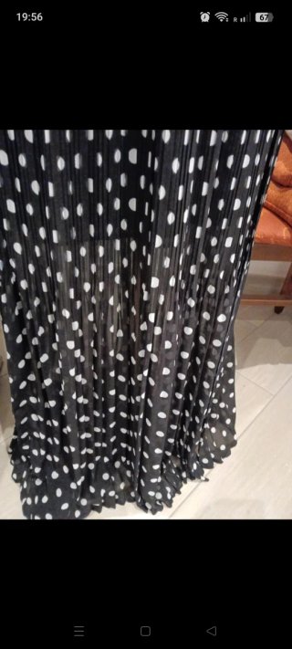 Abito cerimonia pois nero/bianco taglia 44