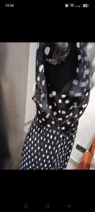 Abito cerimonia pois nero/bianco taglia 44