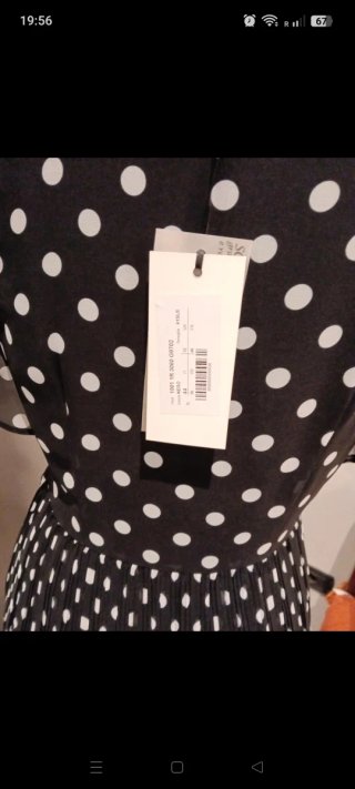 Abito cerimonia pois nero/bianco taglia 44
