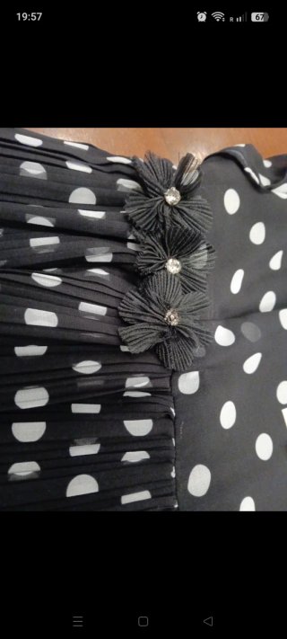 Abito cerimonia pois nero/bianco taglia 44