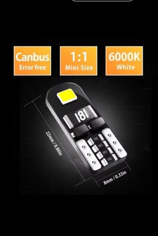 5 Bombillas LED T10W5W Canbus 12V 6000K High Quali