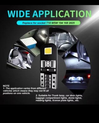 5 Bombillas LED T10W5W Canbus 12V 6000K High Quali