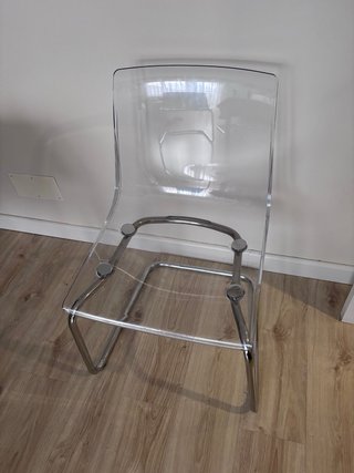 Silla Tobias Ikea Transparente/Cromado