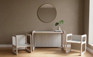 Tavolo Montessori con 2 Sedie per Bambini in Legno