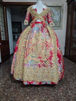 Traje de Fallera de seda estrecha Adulta